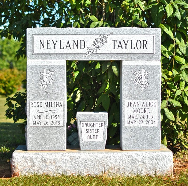 Neyland Taylor Unique Companion Two Person Monument with Center Vase