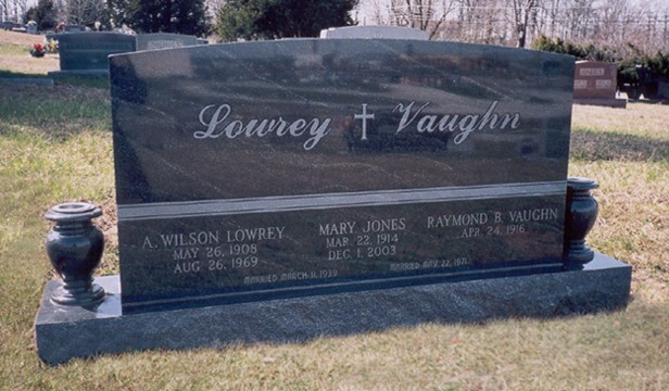 Lowrey Vaughn Stone with Two Family Names