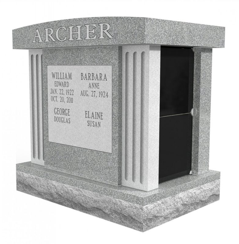 Cremation Columbariums Archer Family Memorial with Flutes